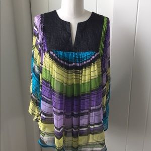 Bebe 100% Silk Super Boho Kimono Top (Size M)